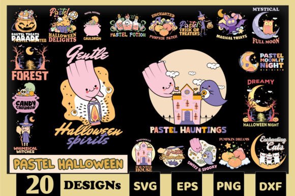 Download Pastel Halloween Bundle SVG 20 Designs - Halloween bundle svg Collection