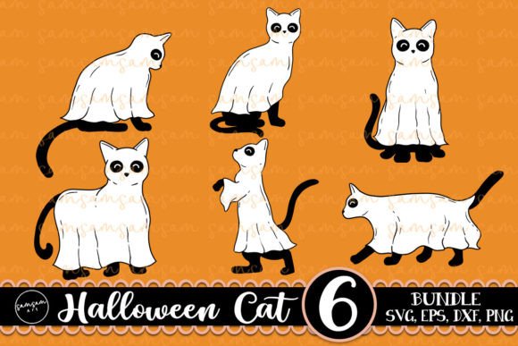 Download Ghost Cat Halloween Bundle SVG - Halloween bundle svg Collection