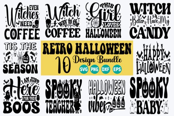 Download Retro Halloween Bundle SVG Design - Halloween bundle svg Collection